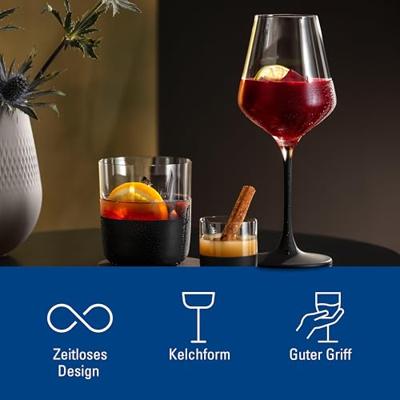 VILLEROY & BOCH - Manufacture Rock - Rode wijnglas 0,47l Set/4 - thumbnail