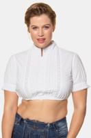 Ulla Popken Folklore blouse, kort model, opstaande kraag - Grote Maten - thumbnail