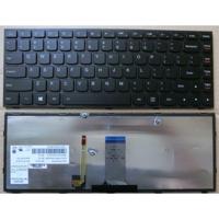 Notebook keyboard for Lenovo IdeaPad G400 G405 Z410 Flex 14 black frame backlit - thumbnail