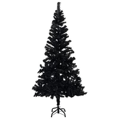 Kunstkerstboom met standaard 240 cm PVC zwart