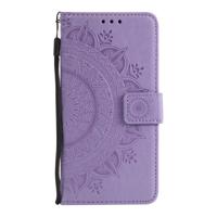 Shop4 - iPhone SE (2020) Hoesje - Wallet Case Mandala Patroon Paars - thumbnail