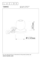 Lucide TAMINO - Tafellamp - Ø 15 cm - LED - 1x6W 3000K - Zwart - thumbnail