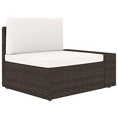 3-delige Loungeset poly rattan bruin - thumbnail