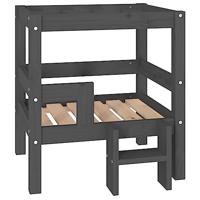 VidaXL Hondenmand 55,5x53,5x60 cm massief grenenhout grijs - thumbnail