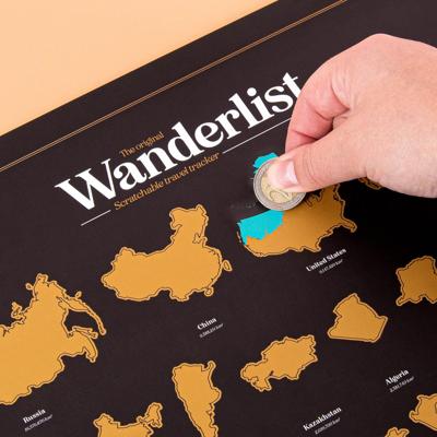 Wanderlist Landenposter Met Krasfolie Wanderlist Landenposter Met Krasfolie