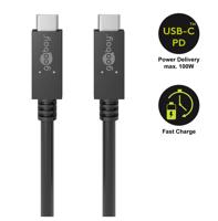 Kabel Goobay USB 3.2 Type C MM compatibel Fast Charge 100W 1m (Noir) - thumbnail