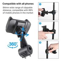 VIJIM Ringlamp met statief, telefoonhouder en bluetooth afstandsbediening - thumbnail
