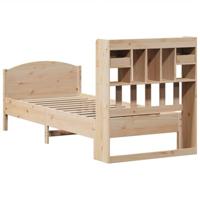 Bed met boekenkast zonder matras massief grenenhout 75x190 cm - thumbnail