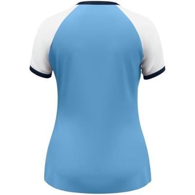 JAKO 4270D Shirt Dynamic Km Dames - Hemelsblauw/Wit/Marine - XL (46/48)