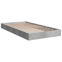 Bedframe bewerkt hout betongrijs 100x200 cm - thumbnail