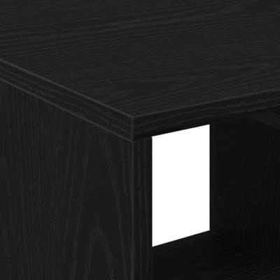 Salontafel met lade Zwart Eiken 90 x 49 x 45 cm Bewerkt hout