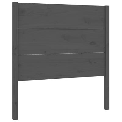 Hoofdbord 81x4x100 cm massief grenenhout grijs - thumbnail