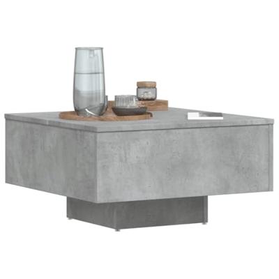 VidaXL Salontafel 60x60x31,5 cm bewerkt hout betongrijs