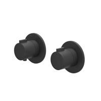 Afbouwdeel IVY Pact Inbouwthermostaat 2-weg Stop-Omstel Met Rond Rozet Mat Zwart PED IVY - thumbnail