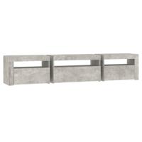 Tv-meubel met LED-verlichting 195x35x40 cm betongrijs - thumbnail