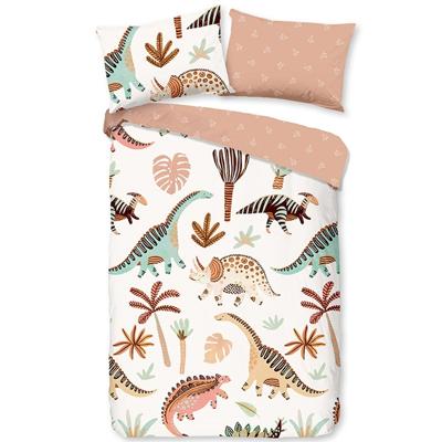 Good Morning Ledikant babydekbedovertrek "dinosaurussen" - Multi - (100x135 cm) - Katoen
