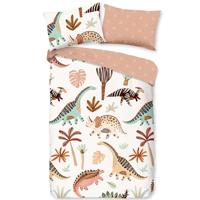 Good Morning Ledikant babydekbedovertrek "dinosaurussen" - Multi - (100x135 cm) - Katoen - thumbnail