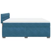 Boxspring met matras fluweel blauw 180x200 cm - thumbnail