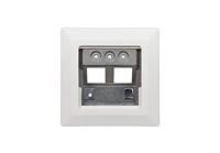 Kathrein ESN 300 Netwerkdoos Inbouw (in muur) Inzet met centraalstuk en frame CAT 6A Zuiver wit (RAL 9010) - thumbnail