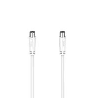 Hama Antennekabel, coax-stekker - coax-koppeling, 10,0 m, 90 dB TV accessoire Wit - thumbnail
