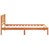 Bedframe met hoofdeinde Wasbruin 75 x 190 cm Massief grenenhout - thumbnail