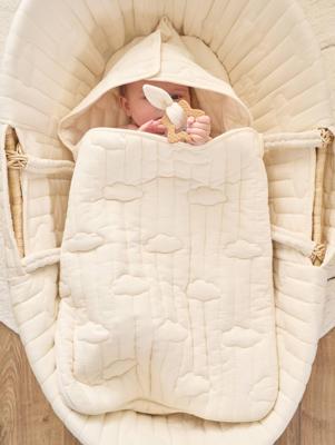 Engelennest KLEINE DINO van hydrofiel doek wit