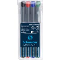 Schneider permanent marker Maxx 222, etui van 4 stuks in geassorteerde kleuren - thumbnail