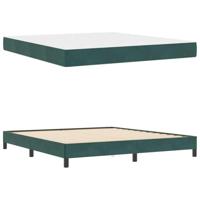 Boxspringbed met matras Donkergroen 180 x 200 cm Fluweel - thumbnail