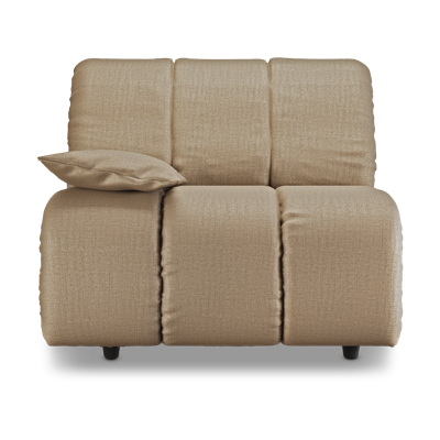 HKliving Wave bank left low arm Pure Earth