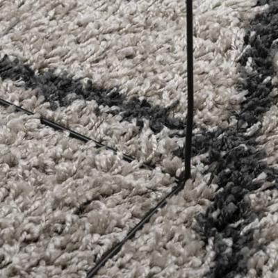 VidaXL Vloerkleed pamplona shaggy hoogpolig 80x150 cm beige antraciet