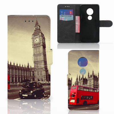 Motorola Moto G7 Play Flip Cover Londen Motorola Moto G7 Play Flip Cover Londen