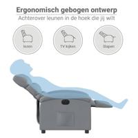 Fauteuil elektrisch verstelbaar stof lichtgrijs - thumbnail