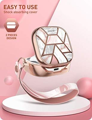 i-Blason Cosmo Beschermhoes voor Galaxy Buds Live (2020)/Pro (2021)/2 (2021), Marmer Roze