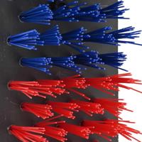 VidaXL Vee borstels verstelbaar rood en blauw 84 x 10 x 91 cm pvc - thumbnail