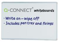 Q-CONNECT whiteboard, met aluminium frame, melamine, 1zijde wit, 1 zijde geruit, 90 x 60 cm - thumbnail