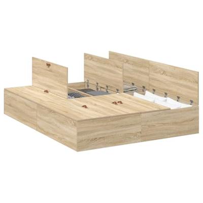 Bedframe Sonoma eiken 200 x 140 x 31.5 cm Bewerkt hout