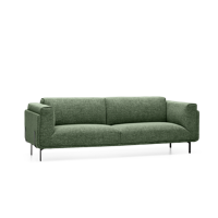 3-Zitsbank Fiji Donkergroen Stof - thumbnail
