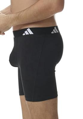 Adidas Boxershorts flex cotton lang 3-pack zwart