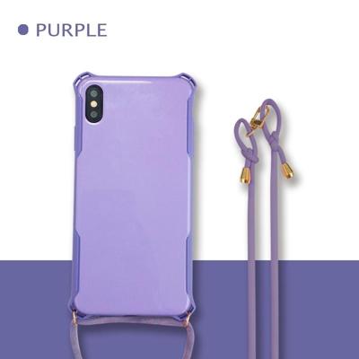Kleurrijke Candy schokbestendig huisdier terug cover + TPU frame telefoon beschermende case met Lanyard nek riem touw (verstelbare lengte: 113CM) voor Kleurrijke Candy schokbestendig huisdier terug cover + TPU frame telefoon beschermende case met Lanyard nek riem touw (verstelbare lengte: 113CM) voor