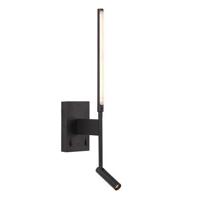 Lucide FINAN - Wandlamp - LED - 2700K - Met USB oplaadpunt - Zwart - thumbnail