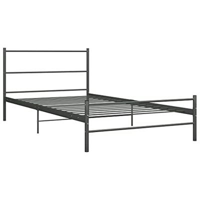 Bedframe metaal grijs 100x200 cm