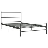 Bedframe metaal grijs 100x200 cm - thumbnail
