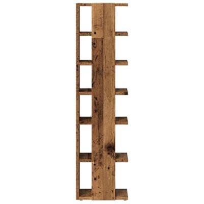 Schoenenkasten 2 st 28x27x102 cm bewerkt hout oud houtkleurig Schoenenkasten 2 st 28x27x102 cm bewerkt hout oud houtkleurig