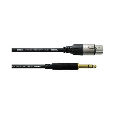 Cordial CFM0.3FV Intro verloopkabel XLR female - 6.3mm TRS jack 0.3m