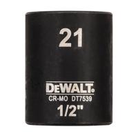 DeWALT DT7539 Krachtdop 1/2" kort | 21mm - thumbnail