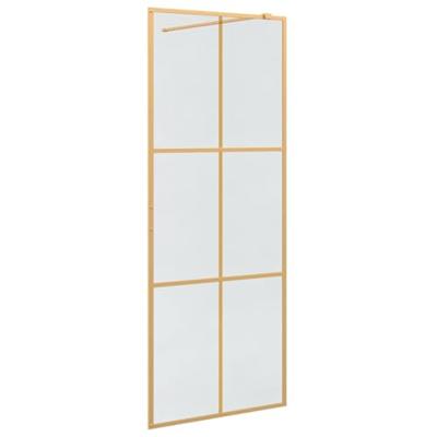 VidaXL Inloop douche wand goud 80 x 195 cm gehard glas