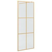 VidaXL Inloop douche wand goud 80 x 195 cm gehard glas - thumbnail