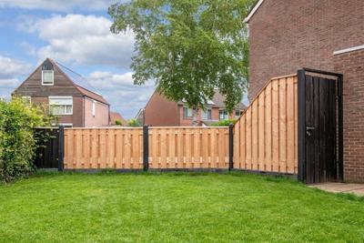 Tuindeur Privacy grenen zwart 120 cm Tuindeco - Tuindeco