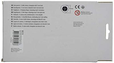 Creativ Company Driehoekige jumbo kleurpotloden - rood, 12st.