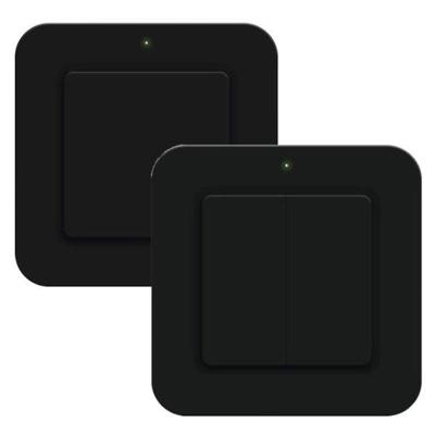 Draadloze Wandschakelaar KAKU - Enkel/Dubbel - AWST-9000 - Zwart Draadloze Wandschakelaar KAKU - Enkel/Dubbel - AWST-9000 - Zwart